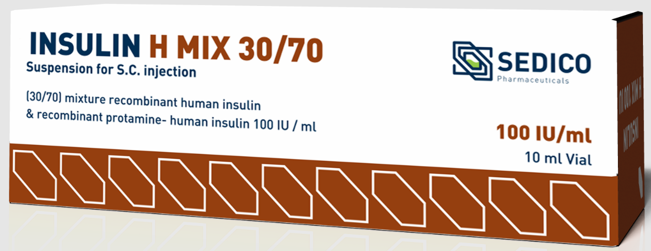 انسولين اتش مكس 70/30 100 وحدة دولية فيال